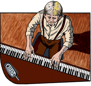 Playing the piano